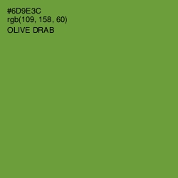 #6D9E3C - Olive Drab Color Image